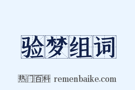 验梦组词是什么意思的图片
